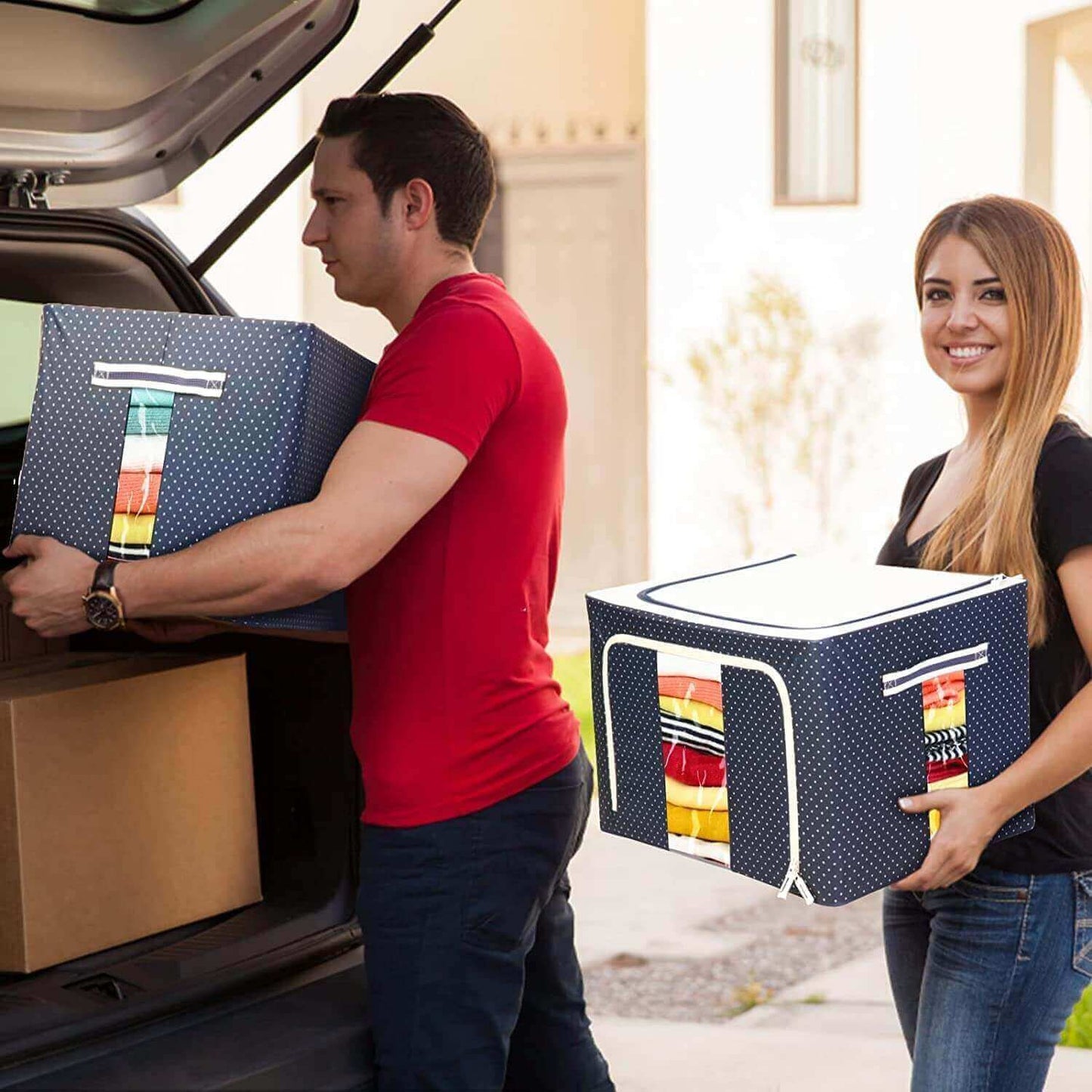 Caja de almacenamiento de ropa plegable
